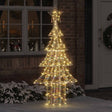 Vidaxl kerstboom 240 led's warmwit 181 cm pet