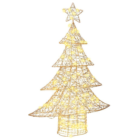 Vidaxl kerstboom 120 led's warmwit 120,5 cm pet