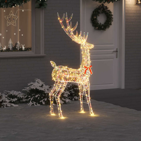 Vidaxl 3d rendier 250 led's warmwit 96 x 40 x 180 cm pet