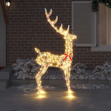 Vidaxl 3d rendier 250 led's warmwit 96 x 40 x 180 cm pet