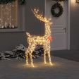 Vidaxl 3d rendier 250 led's warmwit 96 x 40 x 180 cm pet
