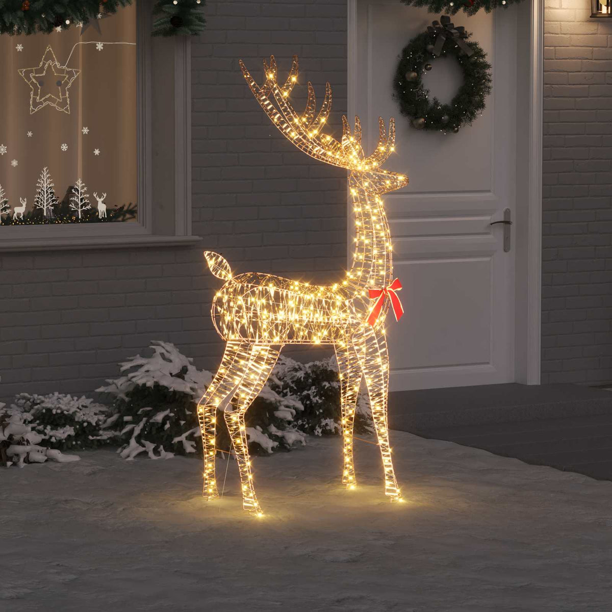 Vidaxl 3d rendier 250 led's warmwit 96 x 40 x 180 cm pet