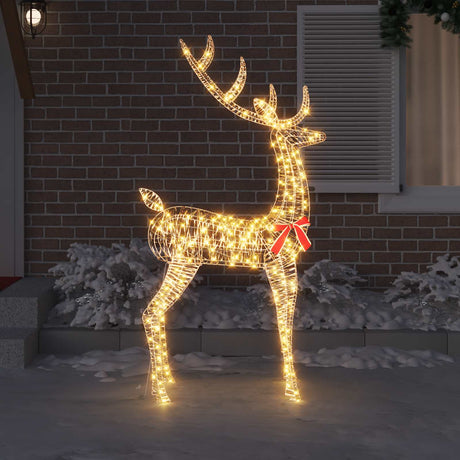Vidaxl 3d rendier 250 led's warmwit 96 x 40 x 180 cm pet