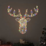 Vidaxl hertenkop 140 led's kleurrijk 68 x 36,5 x 62,5 cm acryl