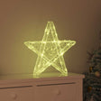 Vidaxl 3d ster 50 led's warmwit 55 x 53,5 x 10 cm acryl