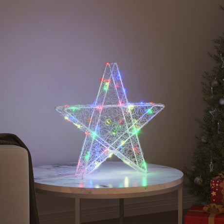 Vidaxl 3d ster 50 led's multikleur 55 x 53,5 x 10 cm acryl