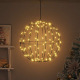 Vidaxl bal warmwit 50 x 50 x 52 cm metaal 160 led's