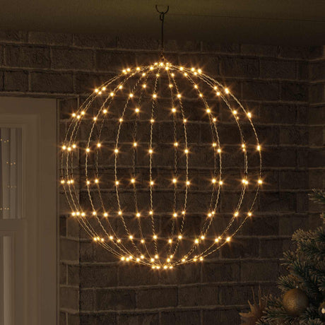 Vidaxl bal warmwit 60 x 60 x 62 cm metaal 192 led's