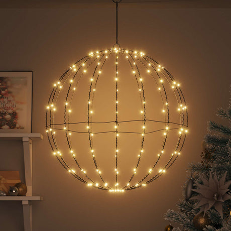 Vidaxl bal warmwit 60 x 60 x 62 cm metaal 192 led's