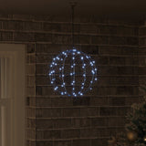 Vidaxl bal koudwit 30 x 30 x 32 cm metaal 96 led's