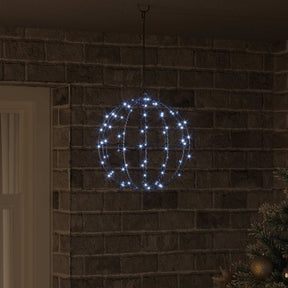Vidaxl bal koudwit 30 x 30 x 32 cm metaal 96 led's