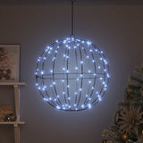 Vidaxl bal koudwit 50 x 50 x 52 cm metaal 160 led's