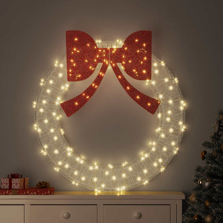 Vidaxl krans 150 led's warmwit 120 cm acryl