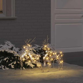 Vidaxl led rendieren 2 st 40 led's warmwit 44 x 18 x 65,5 cm pet