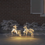 Vidaxl led rendieren 2 st 40 led's warmwit 44 x 18 x 65,5 cm pet