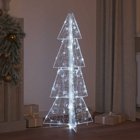 Vidaxl kerstboom 100 led's koud wit 120 cm acryl