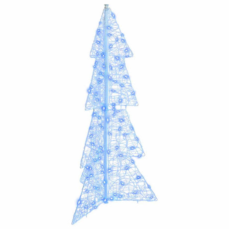 Vidaxl kerstboom 100 led's blauw 120 cm acryl