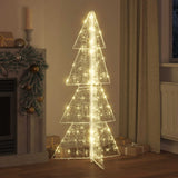 Vidaxl kerstboom 160 led's warmwit 150 cm acryl