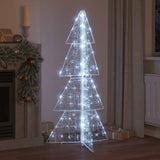 Vidaxl kerstboom 160 led's koud wit 150 cm acryl