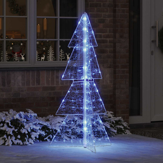 Vidaxl kerstboom 160 led's blauw 150 cm acryl