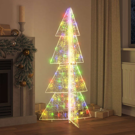 Vidaxl kerstboom 160 led's multikleur 150 cm acryl