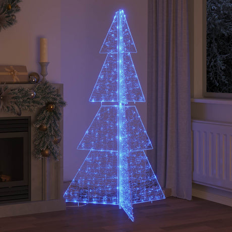 Vidaxl kerstboom 240 led's blauw 180 cm acryl