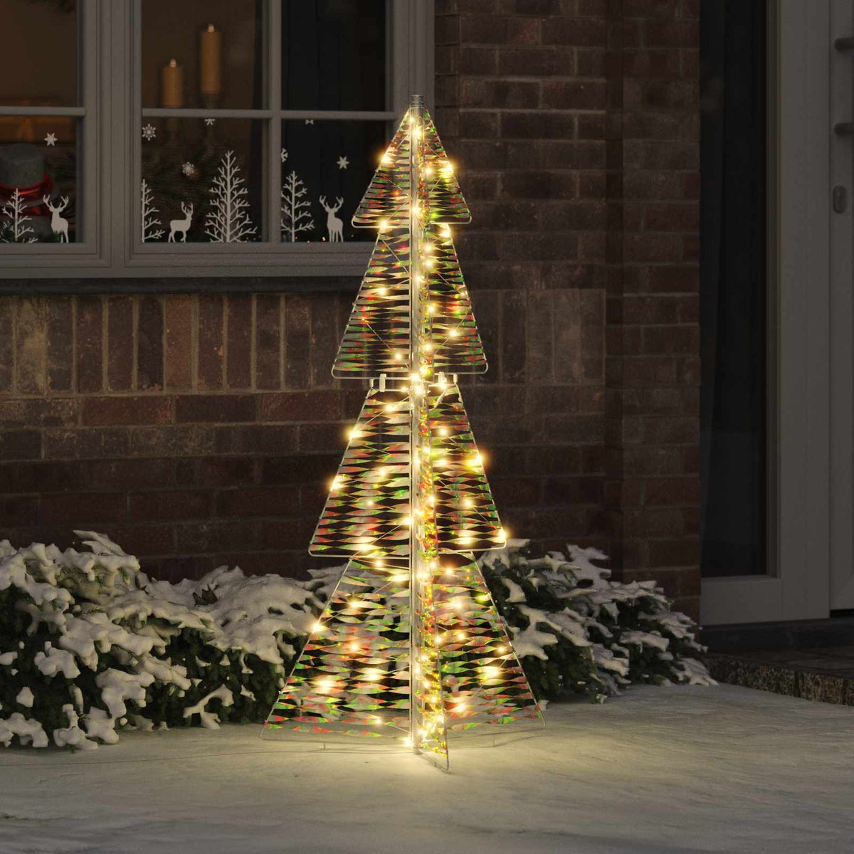 Vidaxl kerstboom 100 led's warmwit 120 cm pet