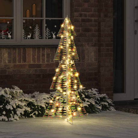 Vidaxl kerstboom 100 led's warmwit 120 cm pet