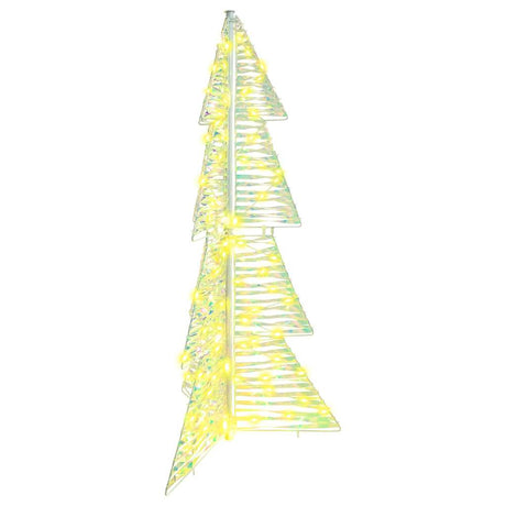 Vidaxl kerstboom 100 led's warmwit 120 cm pet