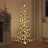 Vidaxl kerstboom 160 led's warmwit 150 cm rattan