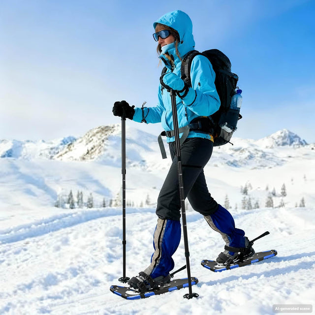Vidaxl 3 in 1 sneeuwschoenen blauw en zwart 63 x 21 cm