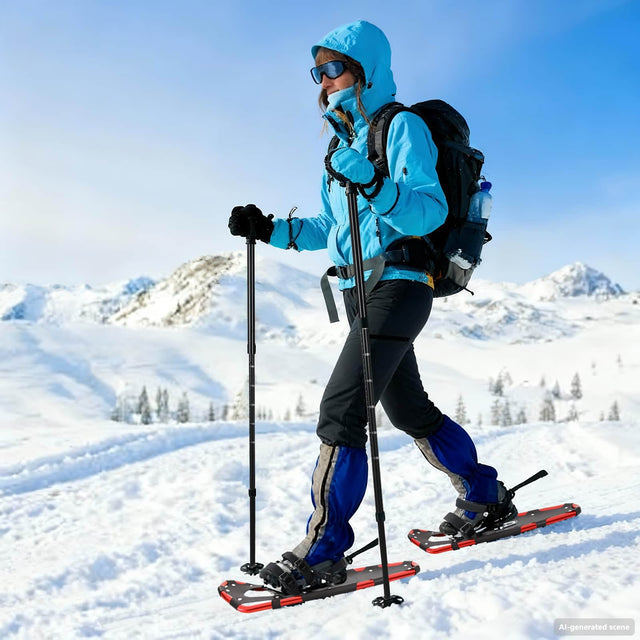 Vidaxl 3 in 1 sneeuwschoenen rood en zwart 78,5 x 22 cm