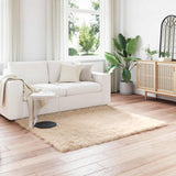 Vidaxl tapijt van imitatie tafalla beige 120 x 120 cm polyester