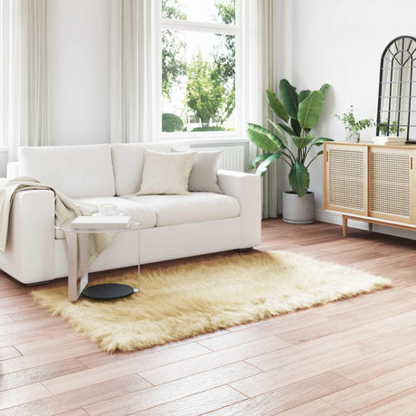 Vidaxl tapijt van imitatie tafalla crèmekleurig 140 x 200 cm polyester