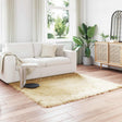 Vidaxl tapijt van imitatie tafalla crèmekleurig 120 x 120 cm polyester