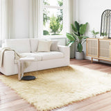 Vidaxl tapijt van imitatie tafalla crèmekleurig 200 x 200 cm polyester