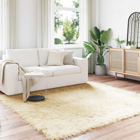 Vidaxl tapijt van imitatie tafalla crèmekleurig 200 x 200 cm polyester
