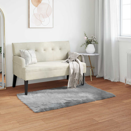 Vidaxl tapijt van imitatie tafalla grijs 80 x 150 cm polyester