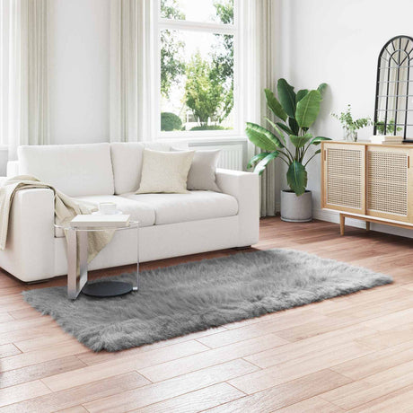 Vidaxl tapijt van imitatie tafalla grijs 80 x 200 cm polyester