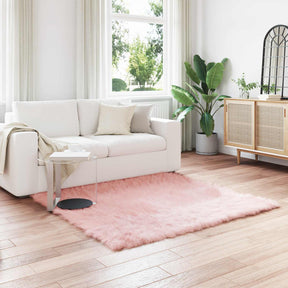 Vidaxl tapijt van imitatie tafalla roze 160 x 160 cm polyester