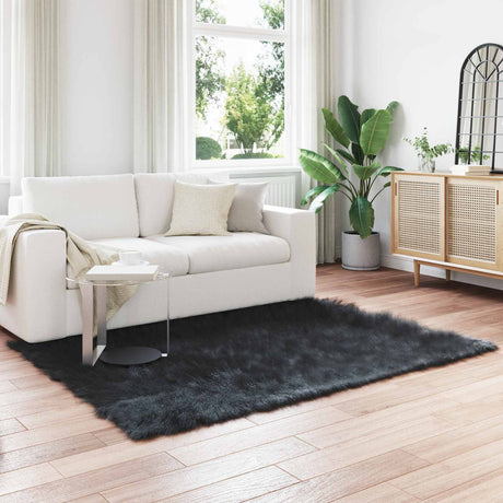 Vidaxl tapijt van imitatie tafalla zwart 120 x 170 cm polyester