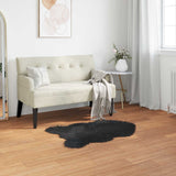 Vidaxl tapijt van imitatie tafalla zwart 60 x 90 cm polyester