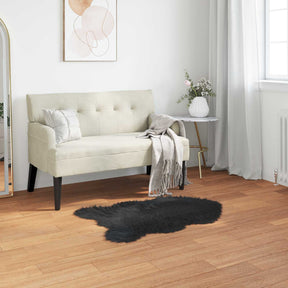 Vidaxl tapijt van imitatie tafalla zwart 60 x 90 cm polyester