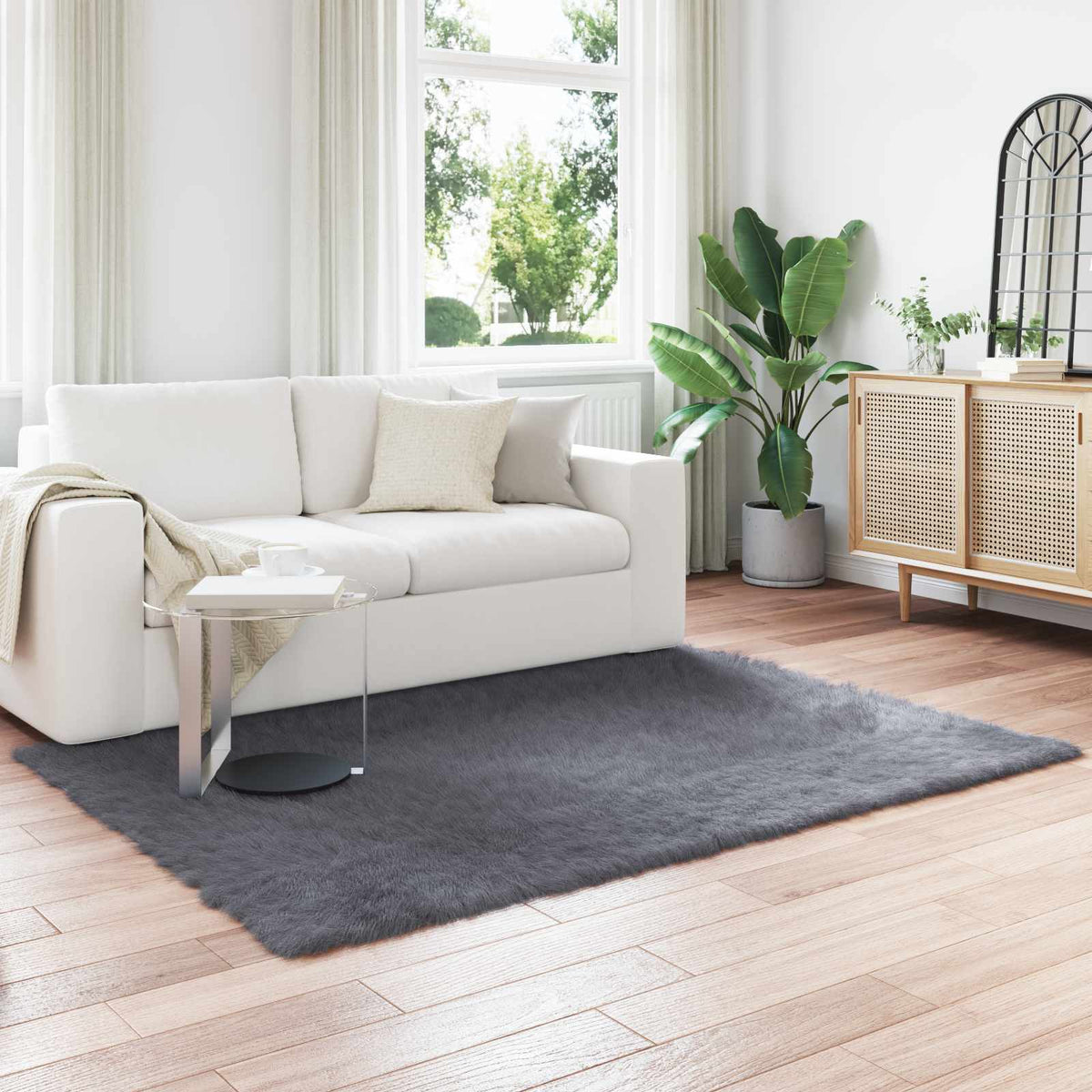 Vidaxl tapijt van imitatie tafalla antracietkleurig 160 x 230 cm