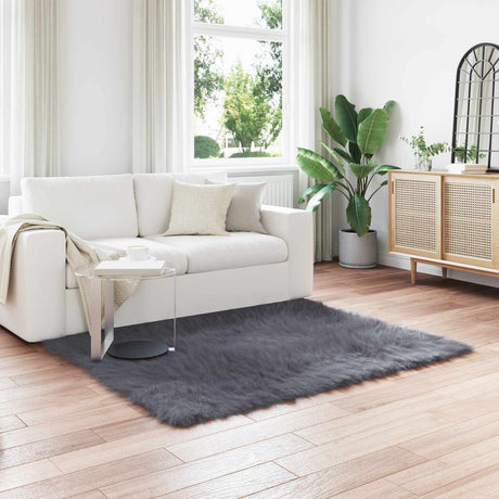 Vidaxl tapijt van imitatie tafalla antracietkleurig 120 x 120 cm