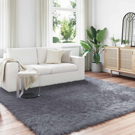 Vidaxl tapijt van imitatie tafalla antracietkleurig 240 x 240 cm