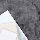 Vidaxl tapijt van imitatie tafalla antracietkleurig ø 160 cm polyester