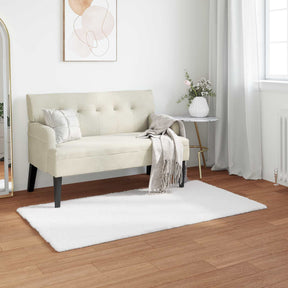 Vidaxl antislip vloerkleed van imitatie konijnenbont olite wit