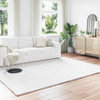 Vidaxl antislip vloerkleed van imitatie konijnenbont olite wit