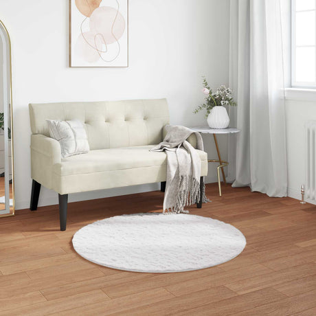 Vidaxl antislip vloerkleed van imitatie konijnenbont olite wit